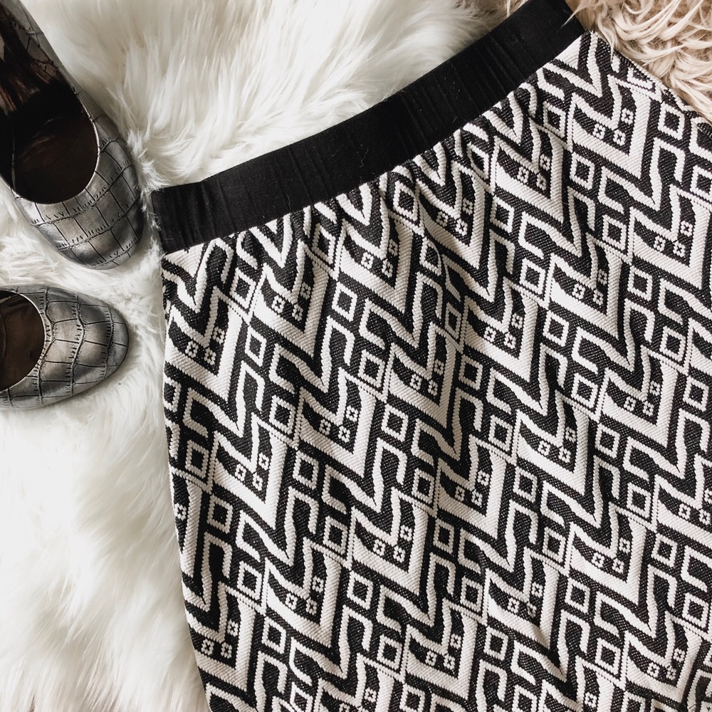 Like New Black and White Skirt